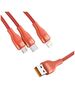 Baseus Cablu de Date USB la Lightning, Micro-USB, Type-C 66W, 1.2m - Baseus Flash Series (CA1T3-07) - Orange 6953156230330 έως 12 άτοκες Δόσεις