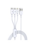 DEVIA Smart Series 3 In 1 Charging Cable (Micro, Type-C Lightning) White DVCB-329975 37870 έως 12 άτοκες Δόσεις
