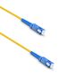 Fiber patch cable DeTech, SC-SC, UPC, Singlemode, Simplex, 3.0m, Yellow - 18324