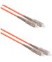 Fiber patch cable DeTech, SC-SC, UPC, Multimode, Duplex, 10m, Orange - 18337