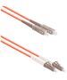 Fiber patch cable DeTech, SC-LC, UPC, Multimode, Duplex, 5.0m, Orange - 18339