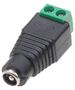 Connector DeTech, DC, 5.5x2.1 F - Screw Terminal, 10pcs., Black - 17167