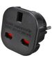 Adapter No brand BX-9625, UK to EU Schuko, 220V, High Quality, Black - 17701