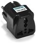 Adapter No brand WD-9, UK/US to EU Schuko, 220V, High Quality, Black - 17703