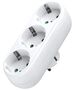 Electric Power Strip No brand, 1 to 3 way, 220V, Without cable, White - 17707