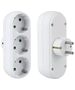 Electric Power Strip No brand, 1 to 3 way, 220V, Without cable, White - 17707