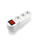Electric Power Strip No brand, 1 to 3 way, 220V, With switch, Without cable, White - 17709