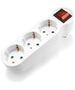 Electric Power Strip No brand, 1 to 3 way, 220V, With switch, Without cable, White - 17709