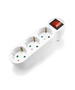 Electric Power Strip No brand, 1 to 3 way, 220V, With switch, Without cable, White - 17709