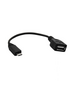 Καλώδιο DeTech USB F - USB Micro, 30сm, Μαύρο -18080