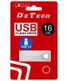 Μνήμη USB DeTech, 16GB, USB 3.0, Ασημένιο - 62037