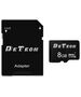 Memory card DeTech Micro SDHC-I, 8GB, Class 10 + Adapter - 62042