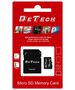 Memory card DeTech Micro SDHC-I, 8GB, Class 10 + Adapter - 62042