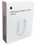 Apple Adaptor Audio Lightning la Jack 3.5mm - Apple (MMX62ZMA/A) - White (Blister Packing) 0190198001795 έως 12 άτοκες Δόσεις