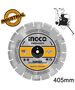 Ingco Διαμαντόδισκος Μπετού  φ 405mm Dmd044052 έως 12 Άτοκες Δόσεις