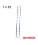 Gehock Μονή Σκάλα Αλουμινίου 1 x 12 Σκαλοπάτια Gehock 605012 έως 12 Άτοκες Δόσεις