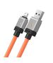 Baseus Cablu de Date USB la Lightning Fast Charging, 2.4A, 2m - Baseus CoolPlay Series (CAKW000507) - Orange 6932172626792 έως 12 άτοκες Δόσεις