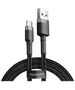 Baseus Cablu USB la Type-C, 2A, 2m - Baseus Cafule (CATKLF-FG1) - Gray / Black 6953156278325 έως 12 άτοκες Δόσεις