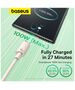 Baseus Cablu USB la Type-C, Fast Charging, 100W, 480Mbps, 2m - Baseus Habitat Series (P10360203421-01) - Wheat Pink 6932172643003 έως 12 άτοκες Δόσεις