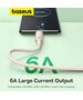 Baseus Cablu USB la Type-C, Fast Charging, 100W, 480Mbps, 1m - Baseus Habitat Series (P10360203631-00) - Natural Green 6932172642976 έως 12 άτοκες Δόσεις