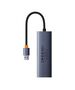 Baseus Hub USB la 3 x USB 3.0, RJ45 - Baseus UltraJoy Series (B0005280A813-01) - Space Grey 6932172630805 έως 12 άτοκες Δόσεις