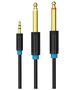 Vention Vention BACBJ Male TRS 3.5mm to 2x Male 6.35mm Audio Cable 5m Black 056186 6922794728615 BACBJ έως και 12 άτοκες δόσεις