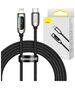 Baseus USB-C cable for Lightning Baseus Display, PD, 20W, 2m (black) 028609  CATLSK-A01 έως και 12 άτοκες δόσεις 6953156208650