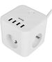 Huslog extension cord with 3 sockets white EMX-190224