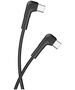 Maxlife MXUC-09 angle cable USB-C - USB-C 1,0 m 60W black