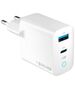 Forever TC-06-33AC GaN PD QC charger 1x USB-C 1x USB 33W white