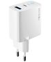 Forever TC-06-33AC GaN PD QC charger 1x USB-C 1x USB 33W white