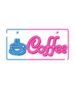 Neon PLEXI LED COFFEE pink blue NNE11 Neolia