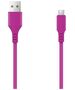 Setty cable USB- microUSB 1,0 m 2A magenta