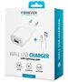 Forever TC-01 charger 1x USB 1A white + Lightning cable