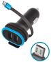 Forever CC-02 car charger 2x USB 3A black with microUSB cable 0,2 m