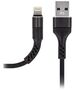 Maxlife MXUC-01 cable USB - Lightning 1,0 m 2A black nylon