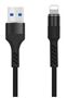 Maxlife MXUC-01 cable USB - Lightning 1,0 m 2A black nylon