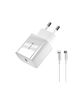 Devia wall charger Smart PD 20W 1x USB-C white + Lightning - USB-C cable V2