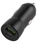 Maxlife MXCC-04 PD QC car charger 1x USB-C 1x USB 20W black + USB-C - Lightning cable 27W