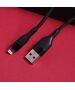 Maxlife MXUC-07 cable USB - Lightning 1,0 m 2,4A black nylon