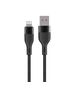 Maxlife MXUC-07 cable USB - Lightning 1,0 m 2,4A black nylon