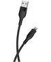 Maxlife MXUC-07 cable USB - Lightning 1,0 m 2,4A black nylon