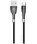 Forever Sleek cable USB - USB-C 1,0 m 3A black