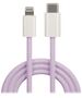 Maxlife MXUC-06 cable USB-C - Lightning 1,0 m 20W purple nylon