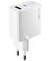 Forever TC-06-20AC PD QC charger 1x USB-C 1x USB 20W white