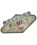 RETRO Metal Sign LED Welcome Family Forever Light