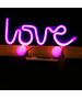 Neon LED Light LOVE pink Bat + USB FLNEO5 Forever Light