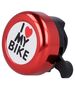 Bike bell I love my bike red