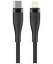 Maxlife MXUC-08 cable USB-C - Lightning 1,0 m 27W black nylon