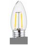 LED Bulb Filament E27 C35 2W 230V 2700K 250lm COG clear Forever Light